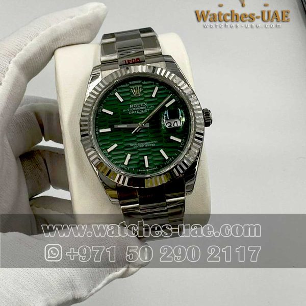 rolex date just green