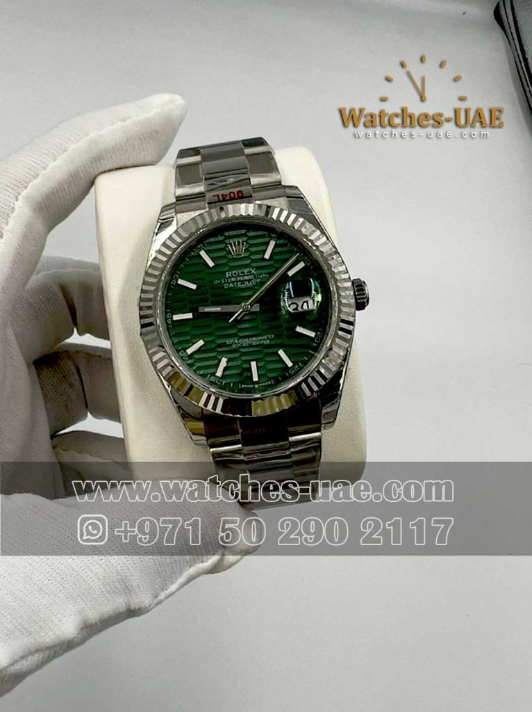 rolex date just green