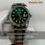 rolex date just green