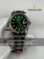 rolex date just green