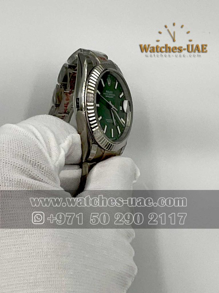 rolex date just green