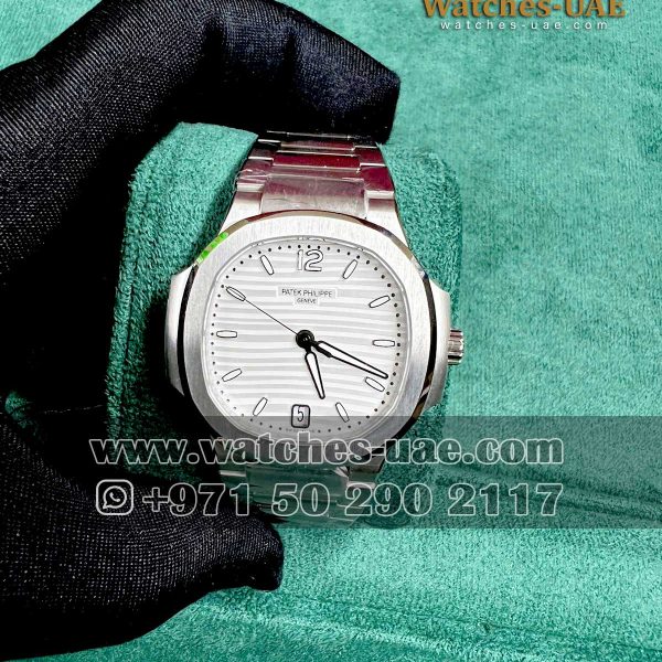The Patek Philippe  Nautilus 7118-1A-010  white dial 35 mm