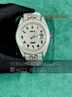 Rolex Date just Iced out Arabic dial Ref:126300 Jubilee