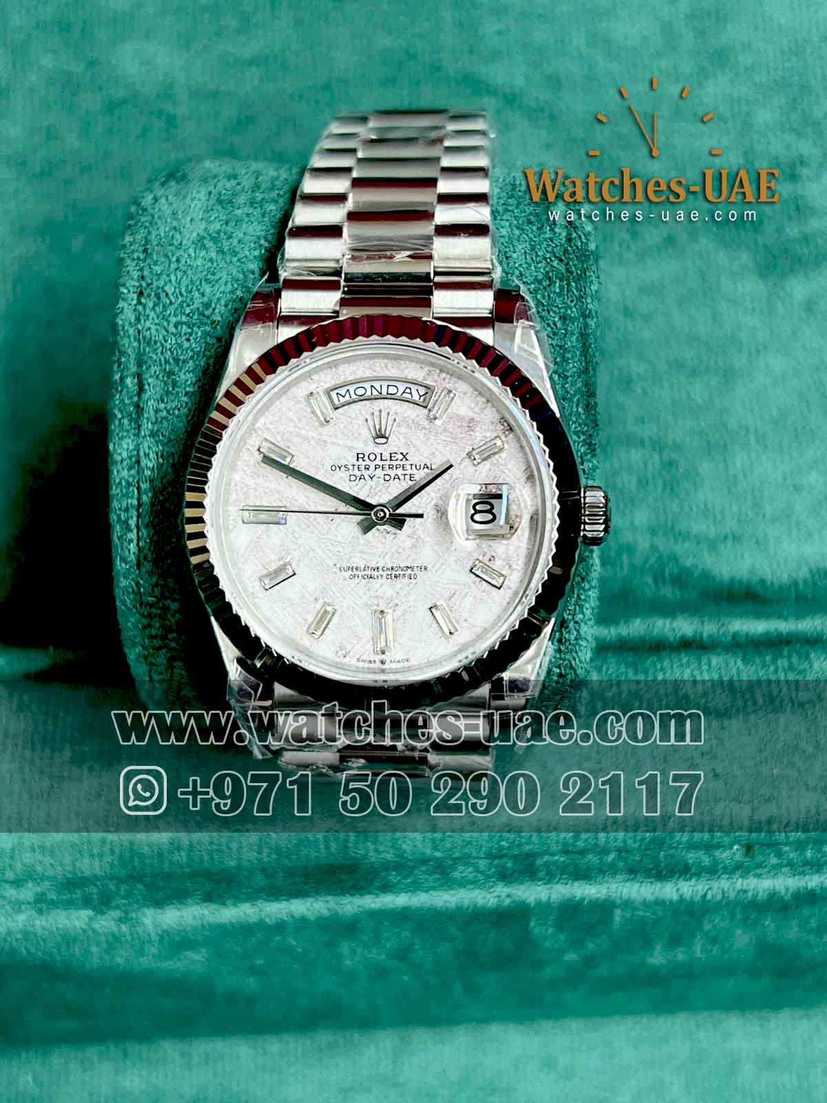 Rolex Day Date 40 mm White Dial - Watches UAE