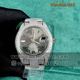 Rolex Ice Out Date just 41 mm Wimbledon 
