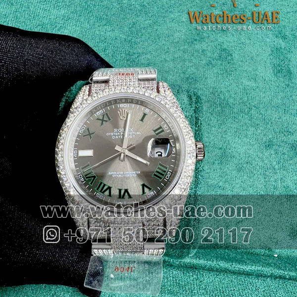 Rolex Ice Out Date just 41 mm Wimbledon 