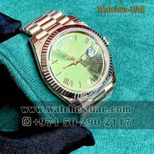 Rolex Day Date Green dial Rose gold 40 mm
