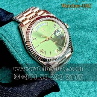 Rolex Day Date Green dial Rose gold 40 mm