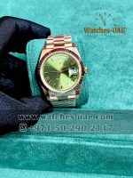 Rolex Day Date Green dial Rose gold 40 mm - Image 2