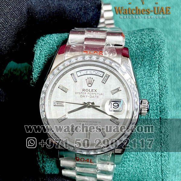 Rolex Day Date with besel diamond   36mm