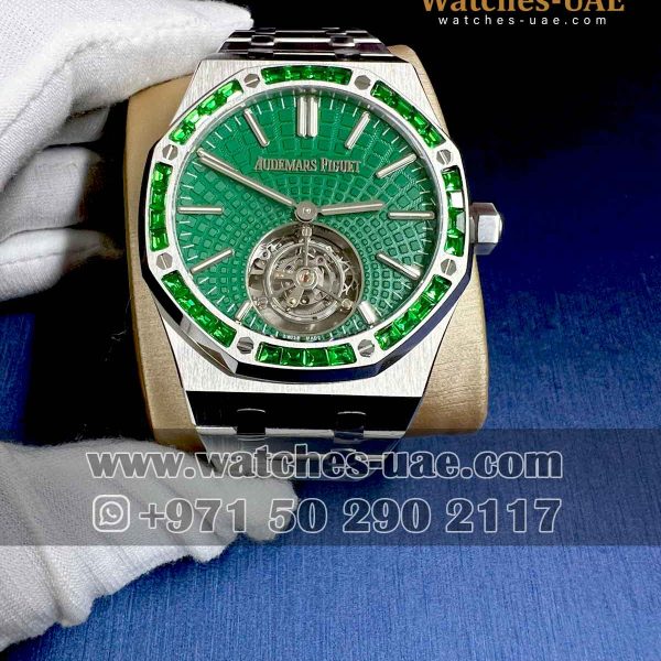 AP Royal oak self winding flying tourbilon green copy