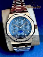 Audemars Piguet Royal oak Perpetual Calendar Rose gold blue dial copy watch