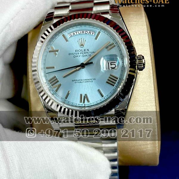 rolex day date blue