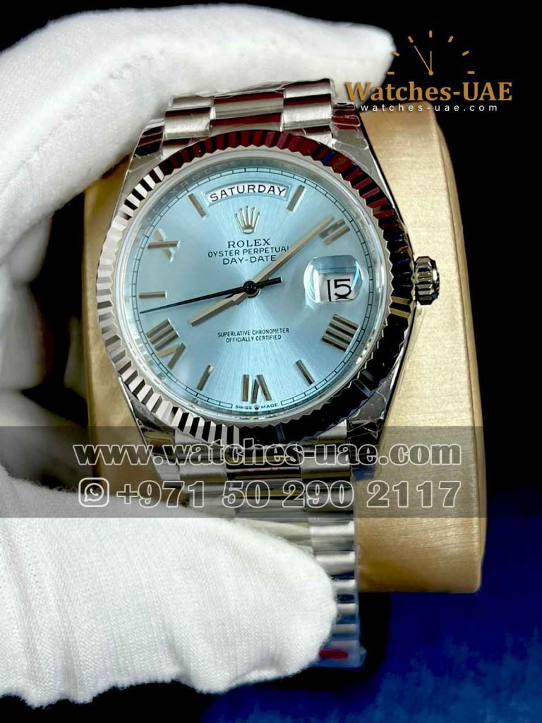 rolex day date blue