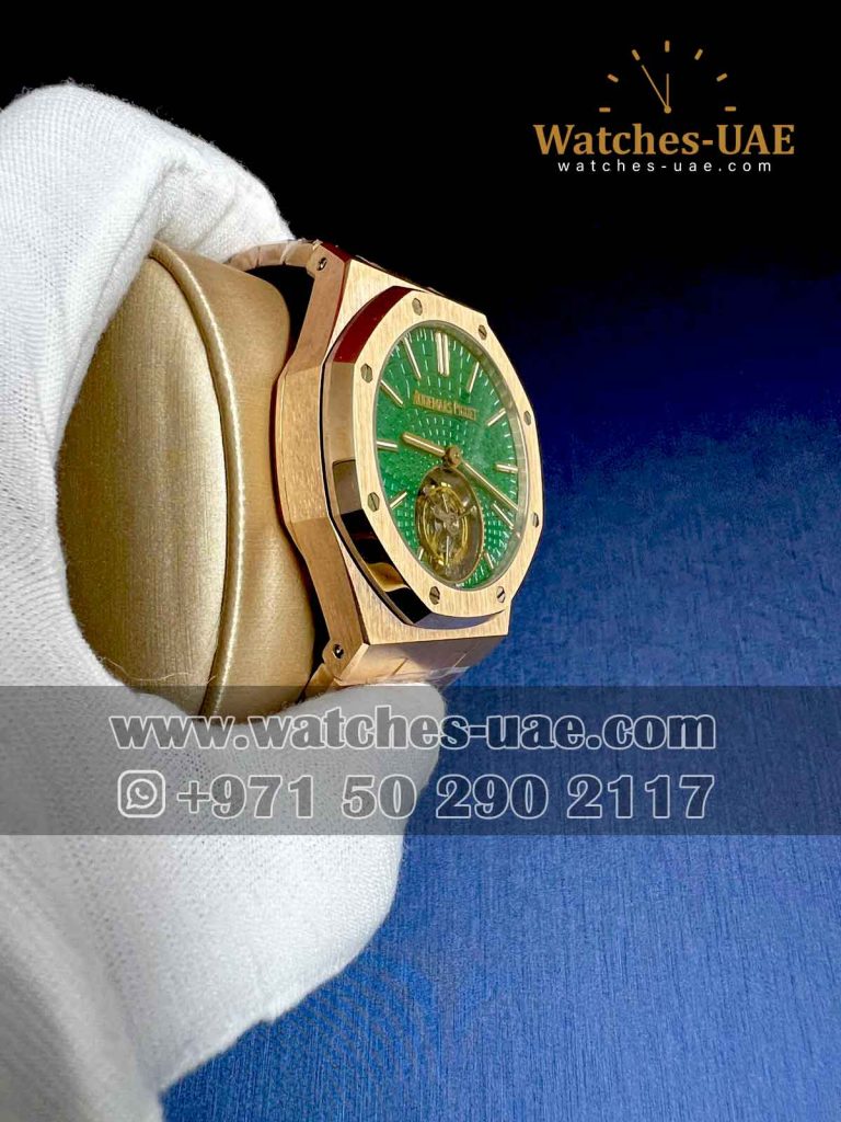 AP Royal oak self winding flying tourbilon Green and rose gold copy