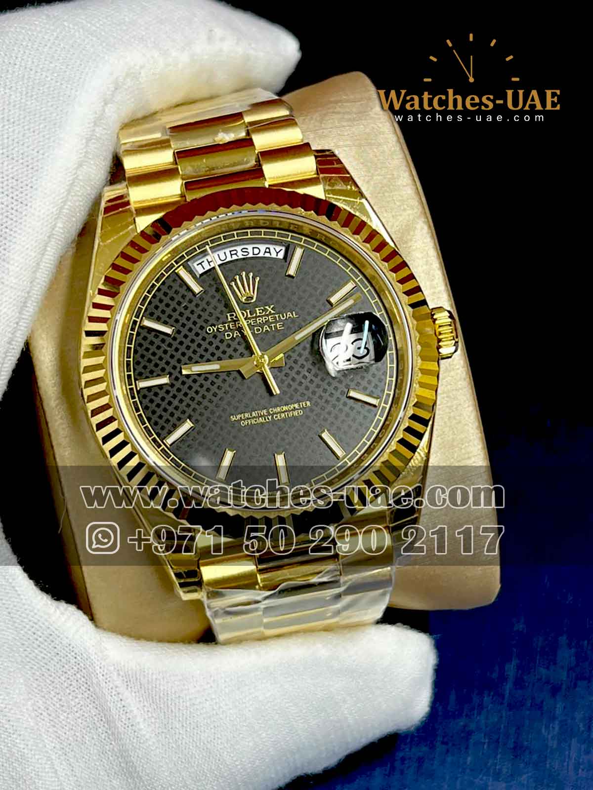 Rolex  Day date Gold, Black dial