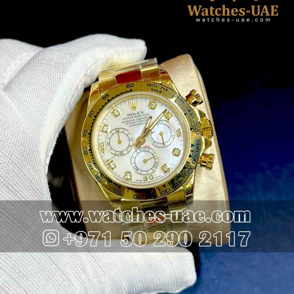 Copy Rolex Daytona White Dial Yellow Gold