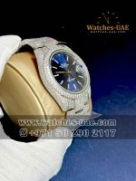 Replica Rolex  Fully Ice Out Date Just 41 mm Blue Dial